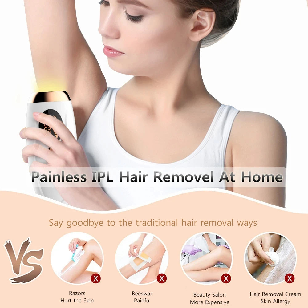 Laser Epilator IPL Hair Removal For Women Body Bikini Facial 990000 Flashes Permanant Painless IPL Hair Remover Laser Epilator
