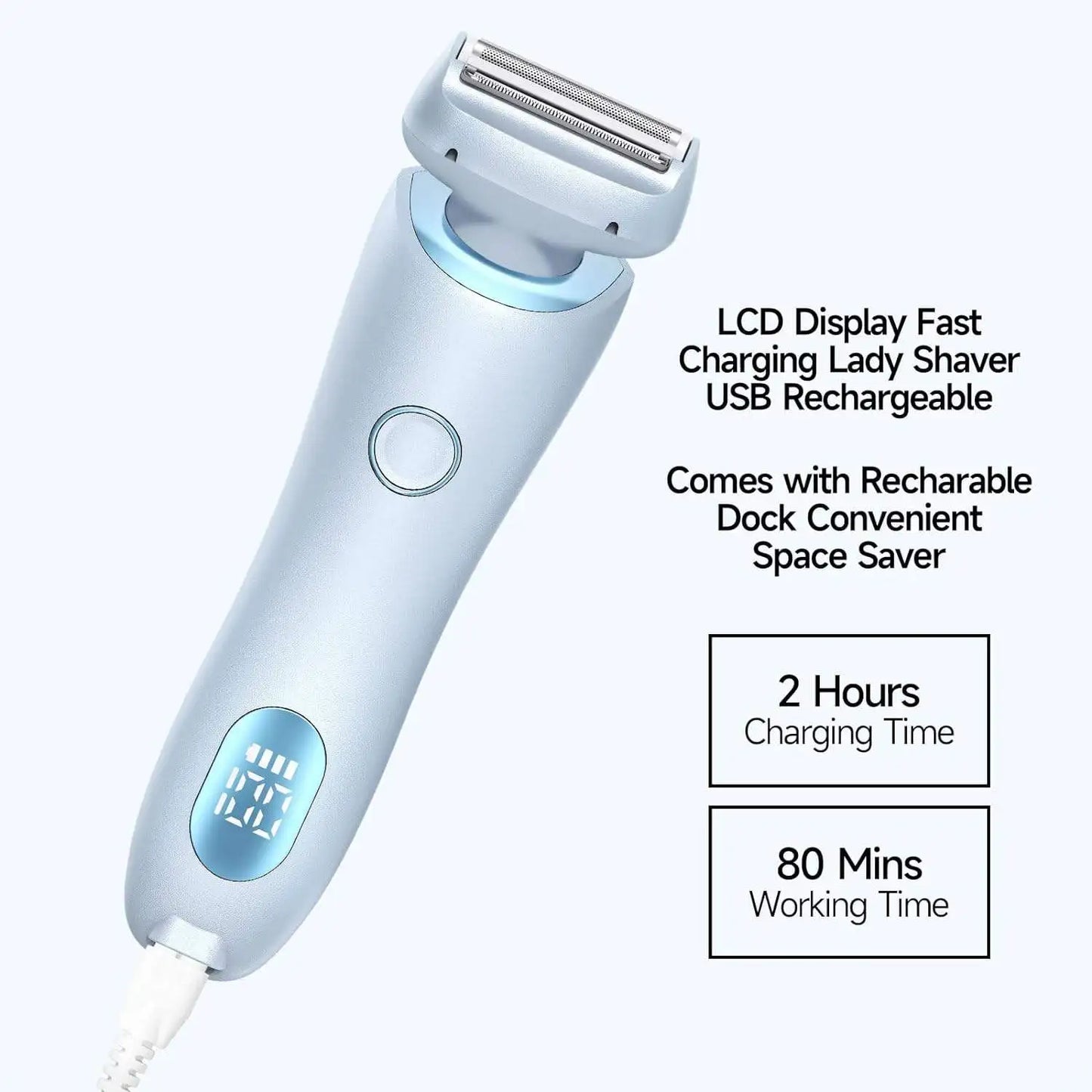 Portable Waterproof 2 In 1 Painless Shaving Knife Lady Private Part Hair Shaver Trimmer Epilator Bikini Trimmer Electric Razors