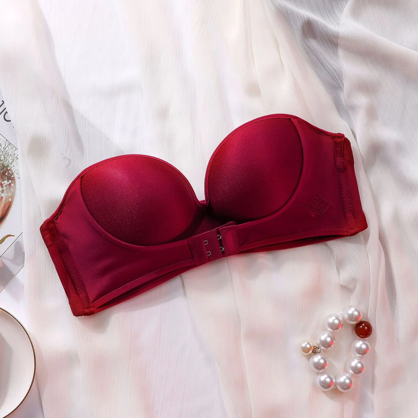Front Closure Sexy Push Up Bra Women Invisible Bras Underwear Lingerie For Female Brassiere Strapless Seamless Bralette