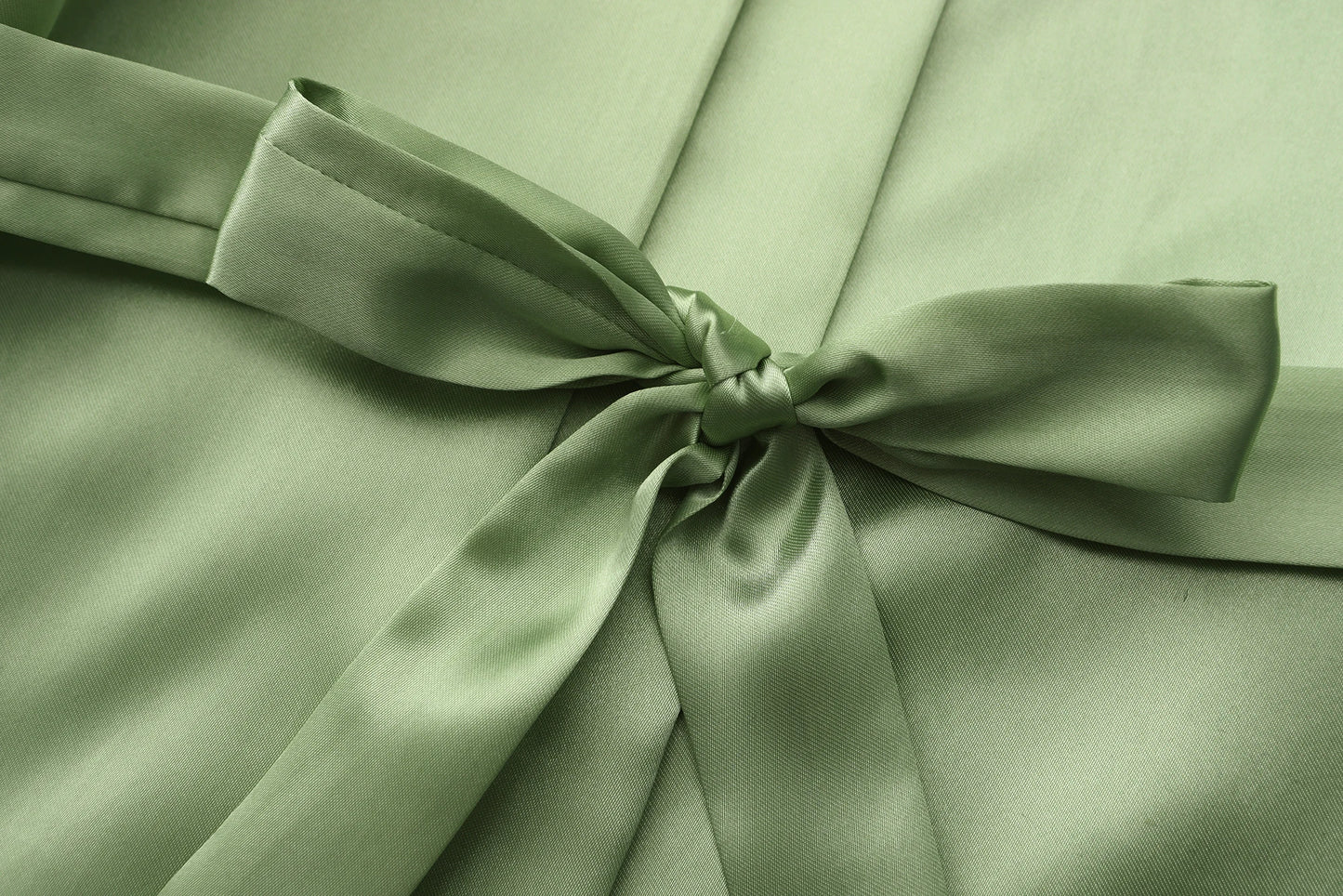 Satin Silk Robes Plus Size Wedding Bathrobe Bride Bridesmaid Mother Maid of Honor Gown Women Clothing Sleepwear Sage Green