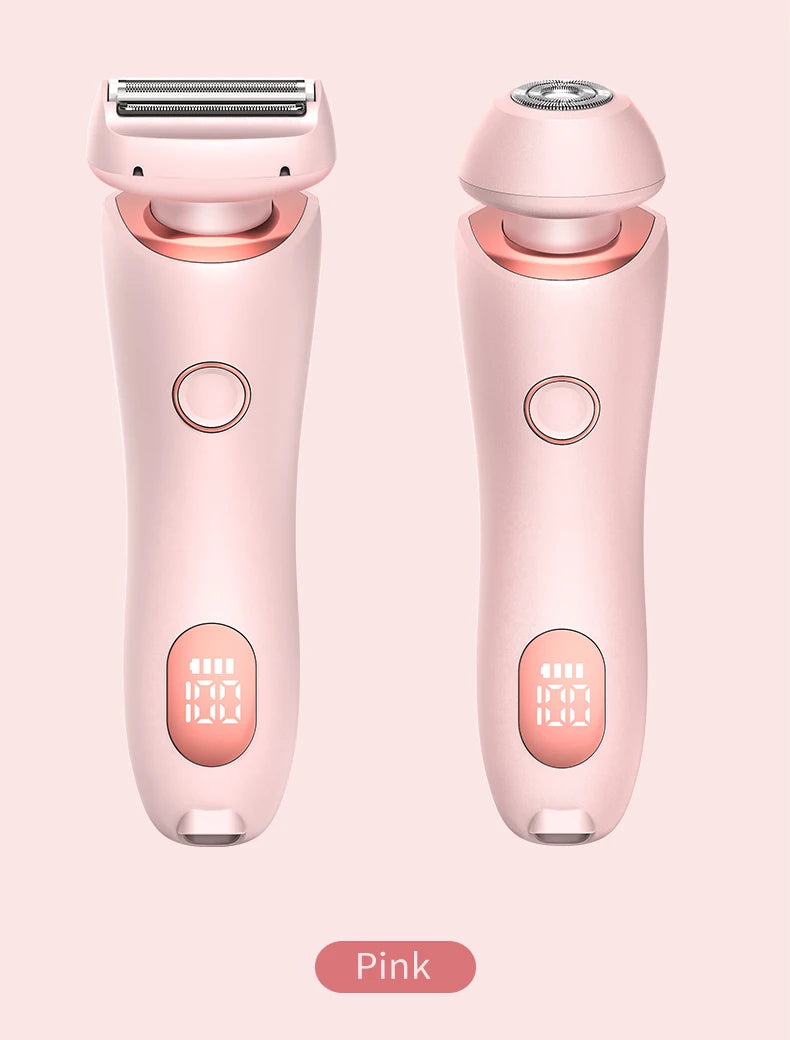 Portable Waterproof 2 In 1 Painless Shaving Knife Lady Private Part Hair Shaver Trimmer Epilator Bikini Trimmer Electric Razors