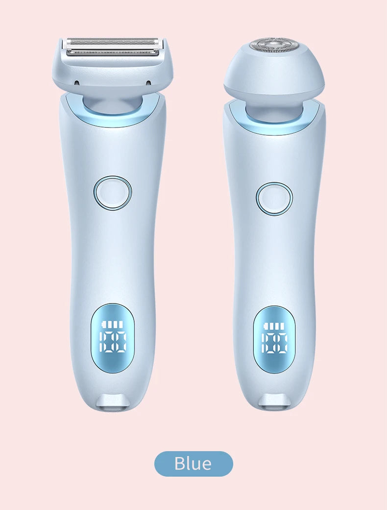 Portable Waterproof 2 In 1 Painless Shaving Knife Lady Private Part Hair Shaver Trimmer Epilator Bikini Trimmer Electric Razors