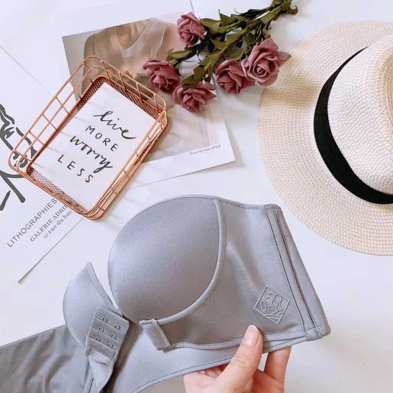 Front Closure Sexy Push Up Bra Women Invisible Bras Underwear Lingerie For Female Brassiere Strapless Seamless Bralette