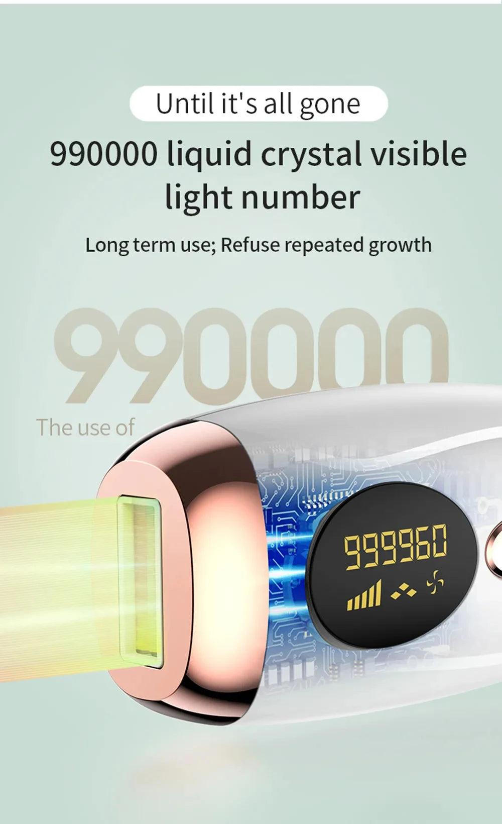 Laser Epilator IPL Hair Removal For Women Body Bikini Facial 990000 Flashes Permanant Painless IPL Hair Remover Laser Epilator