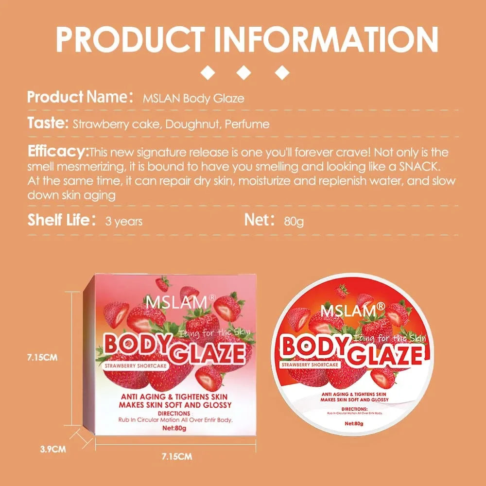 Body Glaze Body Butter Whipped for Women Moisturizer for Women Anti Aging Body Cream Leaves Skin Soft