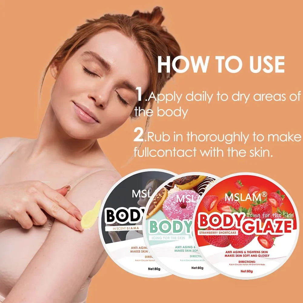 Body Glaze Body Butter Whipped for Women Moisturizer for Women Anti Aging Body Cream Leaves Skin Soft