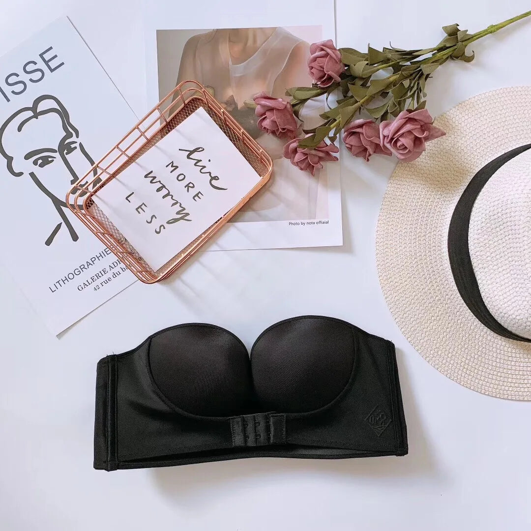 Front Closure Sexy Push Up Bra Women Invisible Bras Underwear Lingerie For Female Brassiere Strapless Seamless Bralette