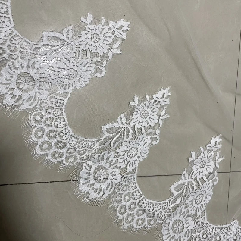 White/Ivory Wedding Veil 3m Long Comb Lace Mantilla Cathedral Bridal Veils Wedding Accessories Veu De Noiva Customized