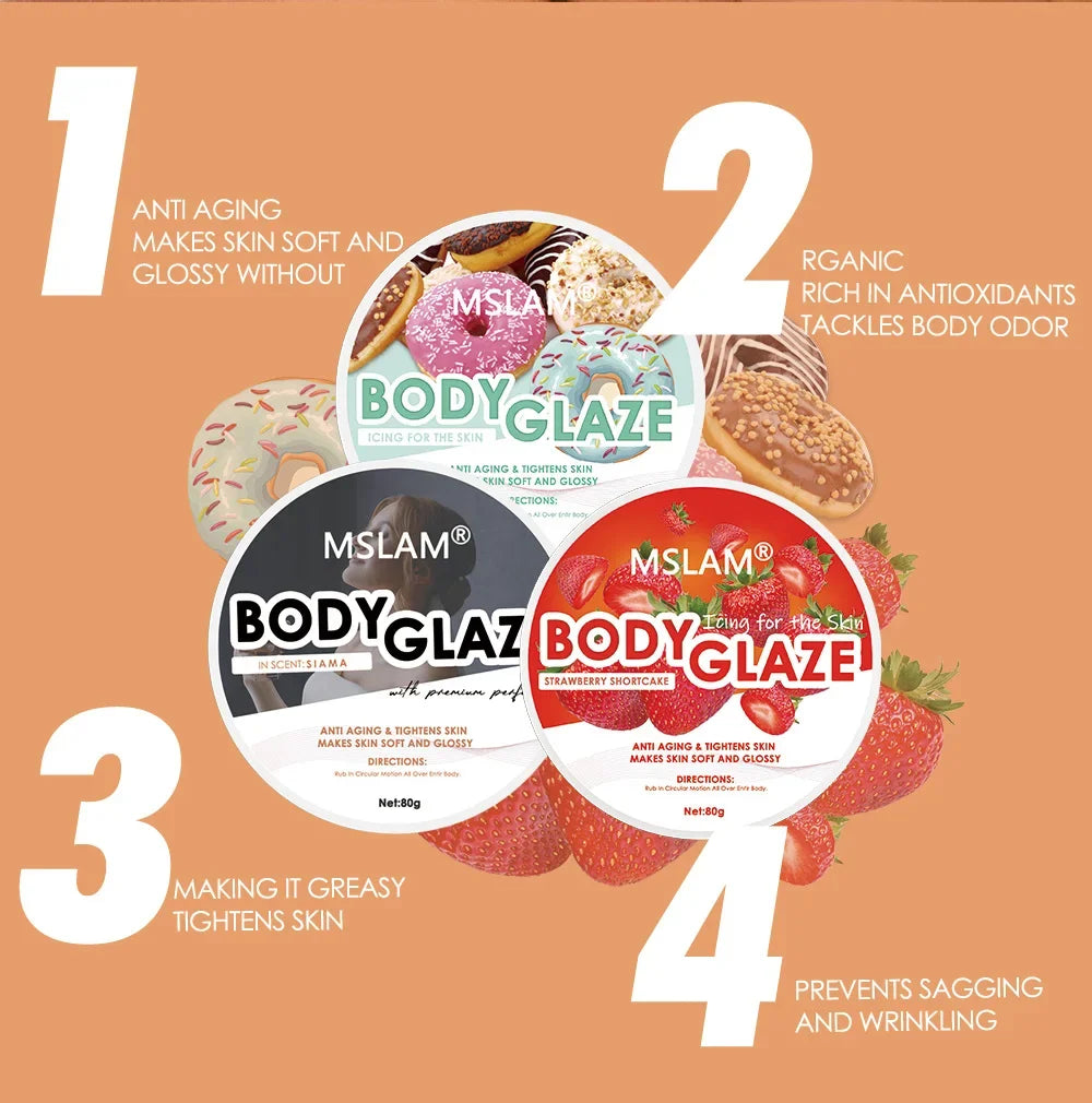 Body Glaze Body Butter Whipped for Women Moisturizer for Women Anti Aging Body Cream Leaves Skin Soft