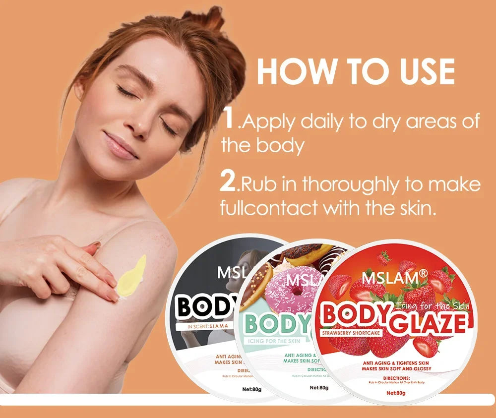 Body Glaze Body Butter Whipped for Women Moisturizer for Women Anti Aging Body Cream Leaves Skin Soft